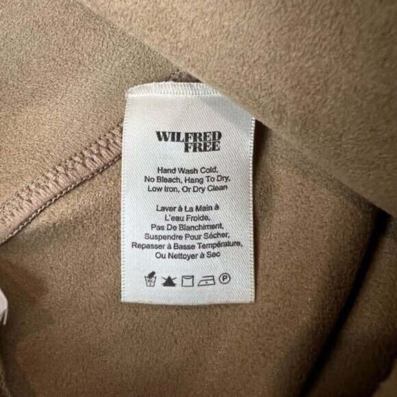 Aritzia Wilfred Free Daria Vegan Faux Suede Tan Beige Leggings Women’s Small - Picture 7 of 9